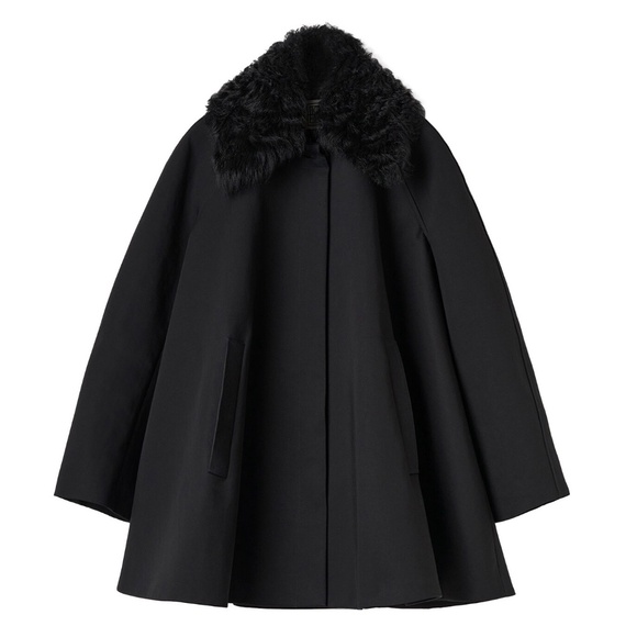 Toteme Jackets & Blazers - TOTEME Shearling Collar Gabardine Jacket in Black Size 36 / US 4